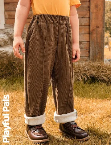 Pantaloni Shein Kids, maro Maro