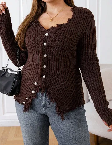 Bluza SHEIN CURVE, maro Maro