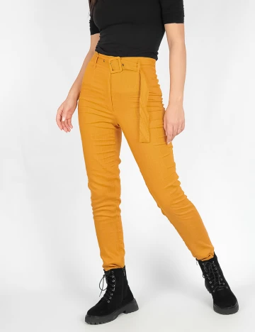 Pantaloni Missguided, galben