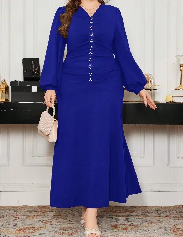 Rochie lunga SHEIN CURVE, albastru Albastru