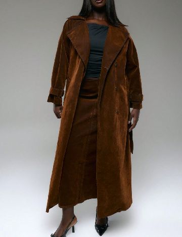 Trench SHEIN CURVE, maro