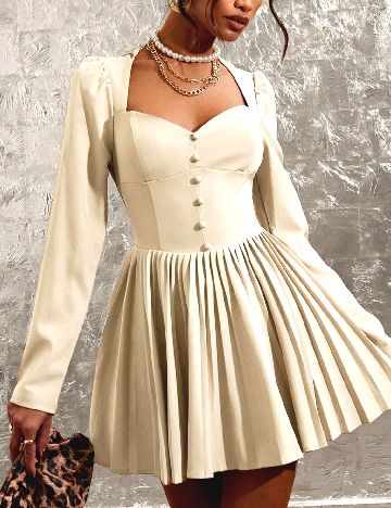 Rochie scurta SHEIN, crem