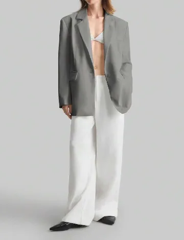 Sacou Oversize SHEIN, gri Gri