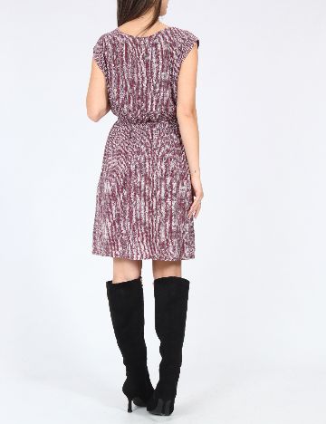 Rochie scurta Zara, visiniu/alb