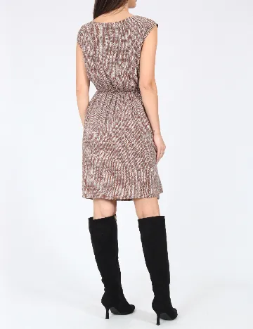 Rochie scurta Zara, maro/alb Maro