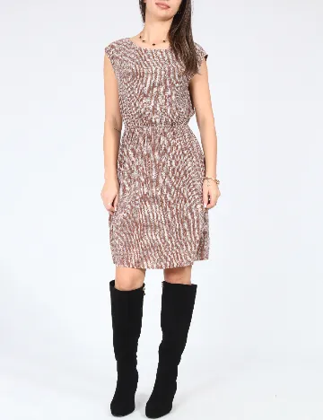 Rochie scurta Zara, maro/alb Maro