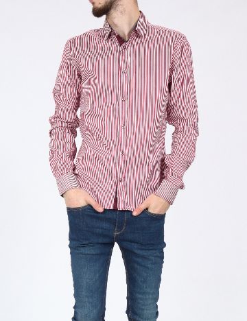 Camasa Zara, rosu/alb