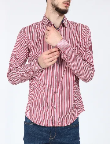 Camasa Zara, rosu/alb Rosu