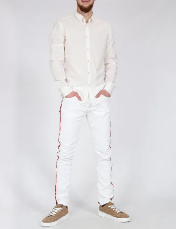 Camasa Zara, alb Alb