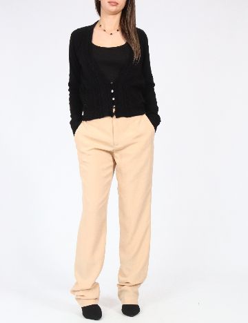 Pantaloni Zara, crem