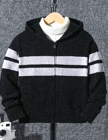 Hanorac Shein Kids, negru Negru