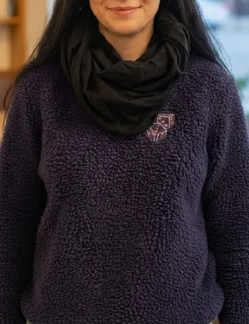 Esarfa circulara Bershka, negru Negru