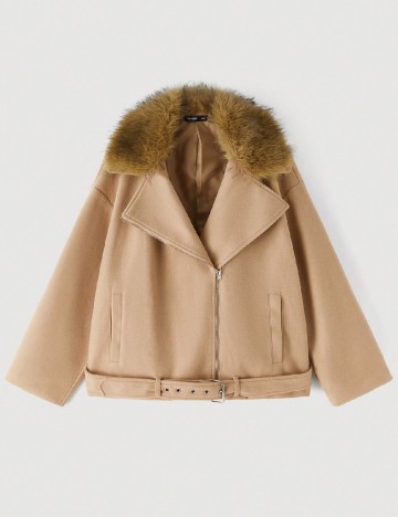 Jacheta SHEIN CURVE, maro deschis