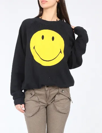 Bluza Oversize Bershka, negru Negru