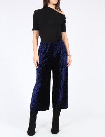 Pantaloni trei sferturi Bershka, bleumarin