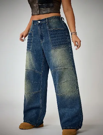 Blugi SHEIN CURVE, albastru Albastru