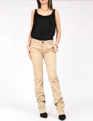 Pantaloni Zara, bej Crem