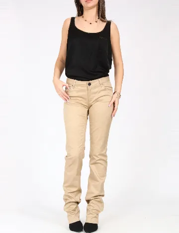 Pantaloni Zara, bej Crem