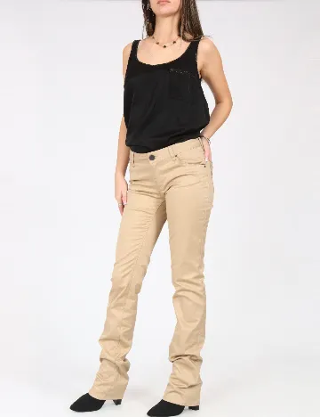 Pantaloni Zara, bej Crem