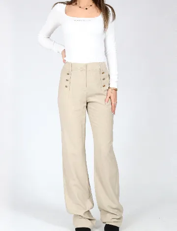 Pantaloni Zara, crem Crem