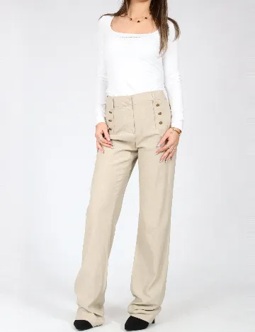 Pantaloni Zara, crem Crem