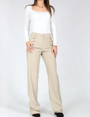 Pantaloni Zara, crem Crem