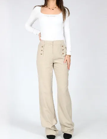 Pantaloni Zara, crem Crem