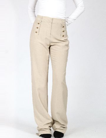 Pantaloni Zara, crem