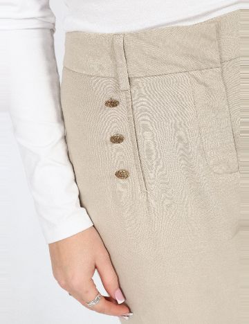 Pantaloni Zara, crem