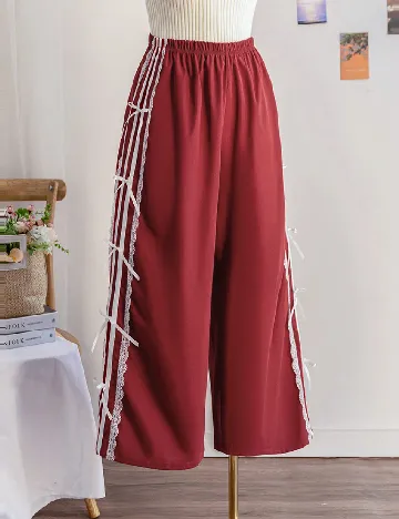 Pantaloni SHEIN CURVE, rosu Rosu