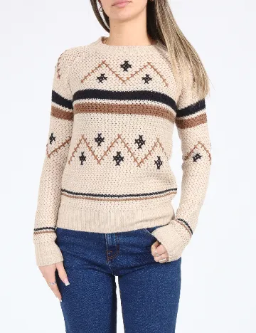 Pulover Zara, bej Crem