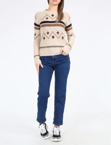 Pulover Zara, bej Crem