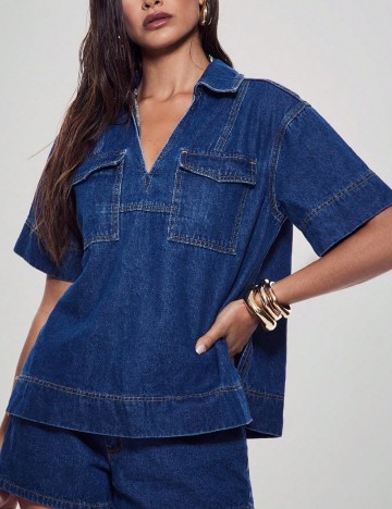 Bluza SHEIN, albastru