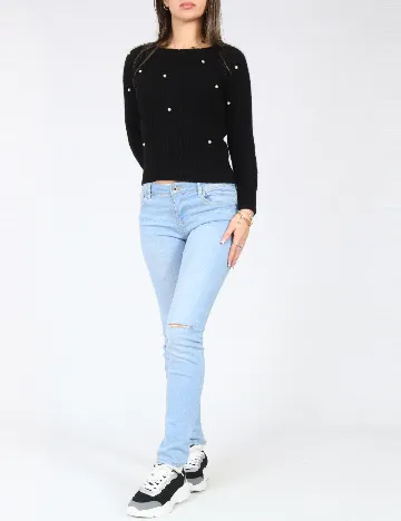 Blugi Bershka, albastru Albastru