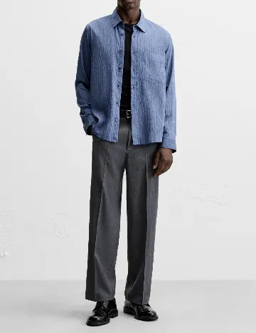 Camasa Zara, albastru Albastru