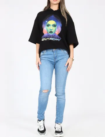 Blugi Bershka, albastru Albastru