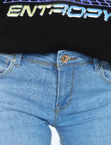 Blugi Bershka, albastru Albastru