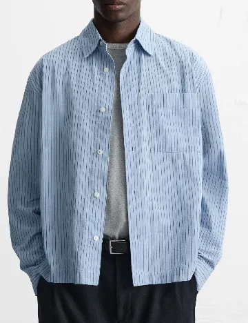 Camasa Zara, albastru Albastru