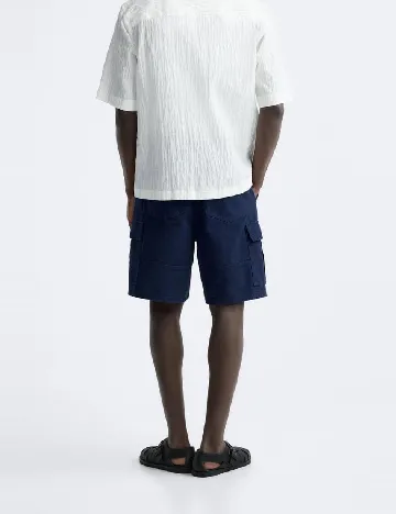 Pantaloni scurti Zara, bleumarin