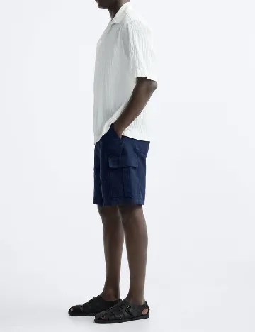 Pantaloni scurti Zara, bleumarin