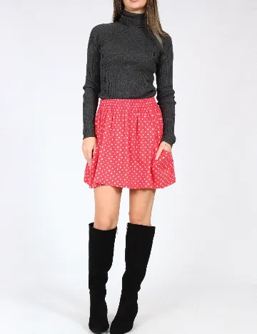 Fusta Zara, roz Rosu