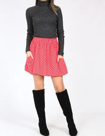 Fusta Zara, roz Rosu