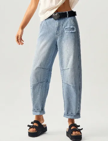 Blugi SHEIN, albastru deschis Albastru