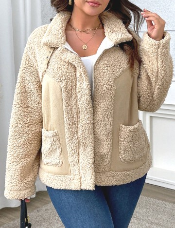 Jacheta SHEIN CURVE, crem