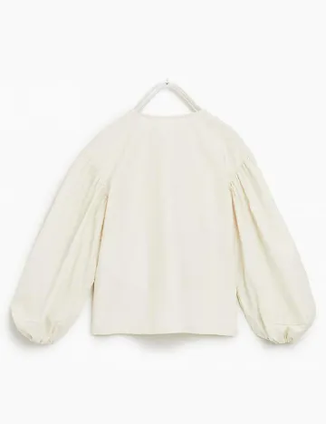 Camasa Zara, ecru Alb