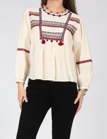 Bluza Zara, crem Crem