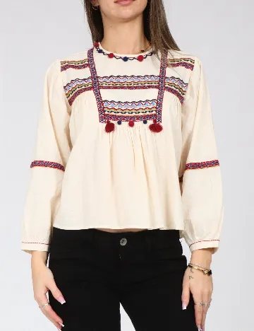 Bluza Zara, crem Crem