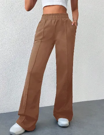Pantaloni SHEIN, maro Maro