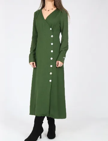 Rochie medie Massimo Dutti, verde Verde