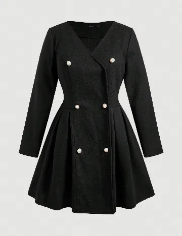 Palton SHEIN CURVE, negru Negru